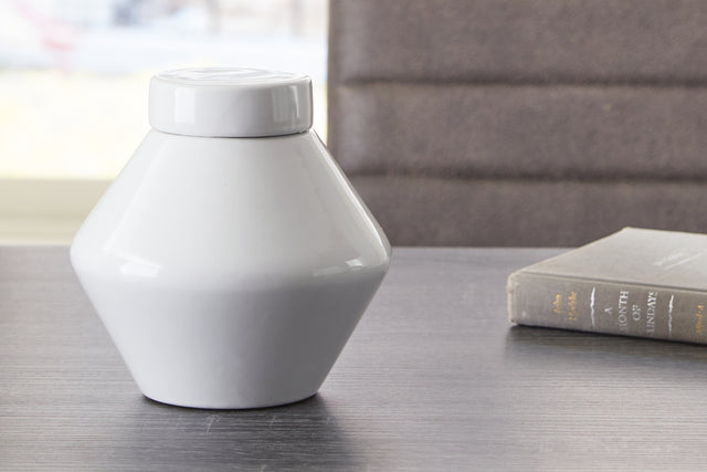 Furniture City Houma - Ashley Furniture - Domina Jar (Set of 2) - Jar (2/CS) / White - A2000484