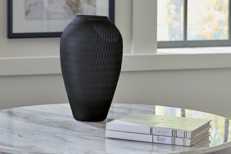 Furniture City Houma - Ashley Furniture - Etney Vase - Vase / Slate - A2000510
