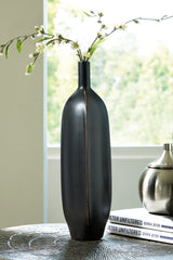 Furniture City Houma - Ashley Furniture - Rhaveney Vase - Vase (3/CS) / Black - A2000552