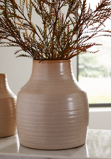 Furniture City Houma - Ashley Furniture - Millcott Vase - Vase (2/CS) / Tan - A2000582
