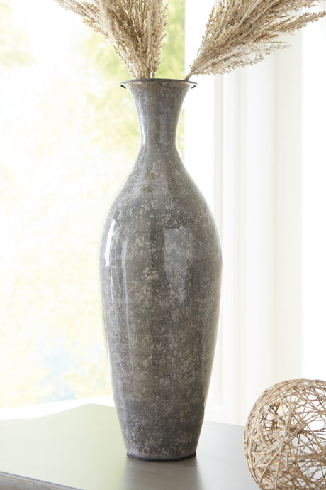 Furniture City Houma - Ashley Furniture - Brockwich Vase - Vase / Antique Gray - A2000589