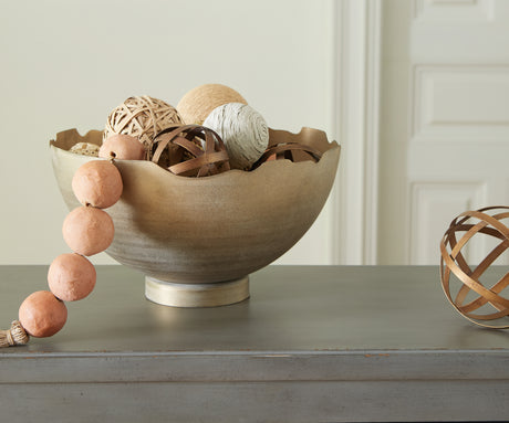 Furniture City Houma - Ashley Furniture - Maura Bowl - Bowl / Antique Gold Finish - A2000594