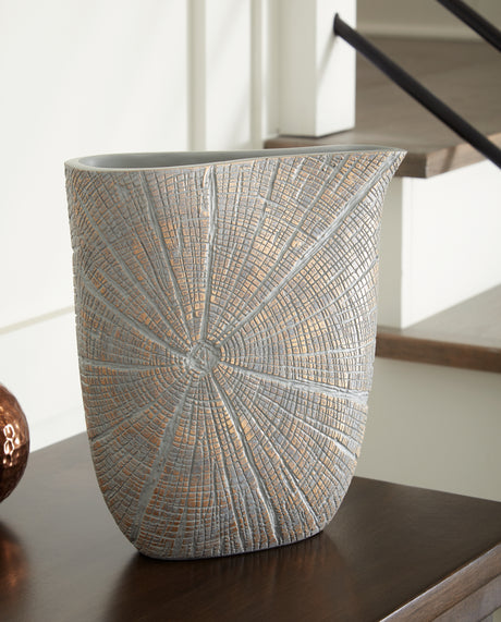 Furniture City Houma - Ashley Furniture - Ardenley Vase (Set of 2) - Vase (2/CS) / Antique Gold Finish - A2000607