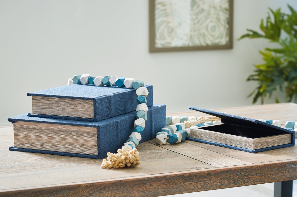 Furniture City Houma - Ashley Furniture - Jolina Box Set (set of 3) - Box Set (3/CN) / Blue - A2000617