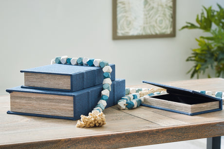 Furniture City Houma - Ashley Furniture - Jolina Box Set (set of 3) - Box Set (3/CN) / Blue - A2000617