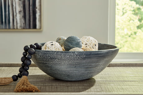 Furniture City Houma - Ashley Furniture - Meadie Bowl - Bowl / Distressed Black - A2000792