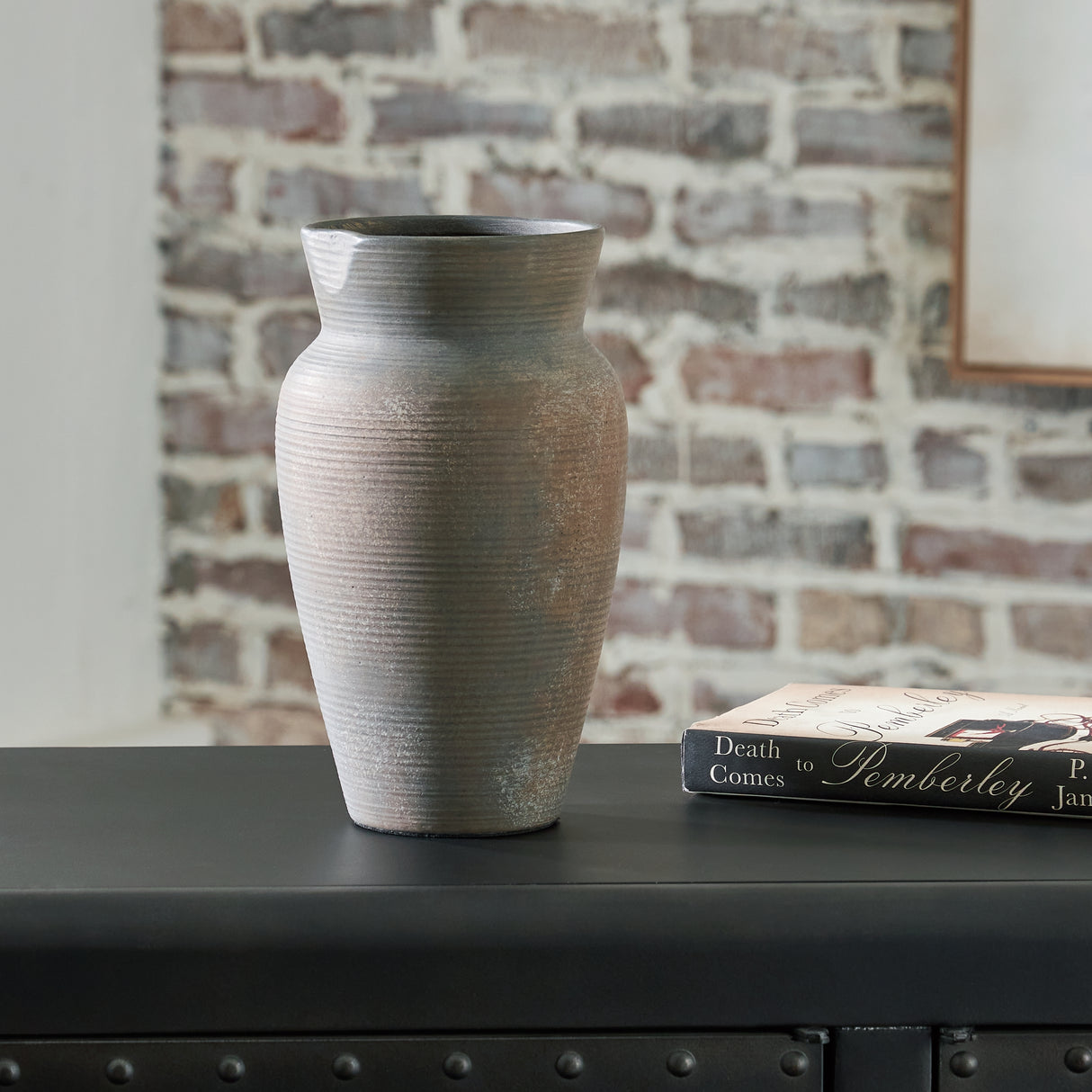 Furniture City Houma - Ashley Furniture - Brickmen Vase - Vase / Antique Gray - A2000657