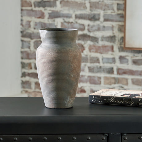 Furniture City Houma - Ashley Furniture - Brickmen Vase - Vase / Antique Gray - A2000657