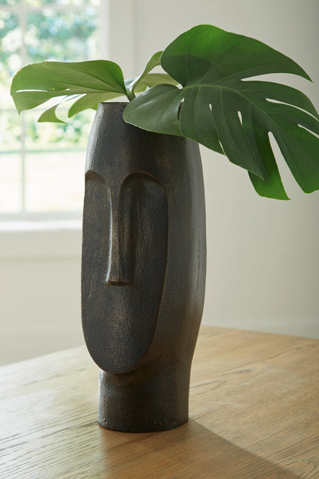 Furniture City Houma - Ashley Furniture - Elanman Vase - Vase / Antique Bronze - A2000693