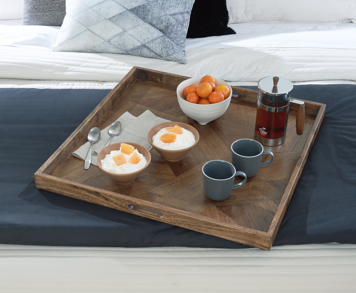 Furniture City Houma - Ashley Furniture - Heddford Tray - Tray / Brown - A2000722