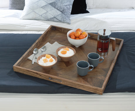 Furniture City Houma - Ashley Furniture - Heddford Tray - Tray / Brown - A2000722