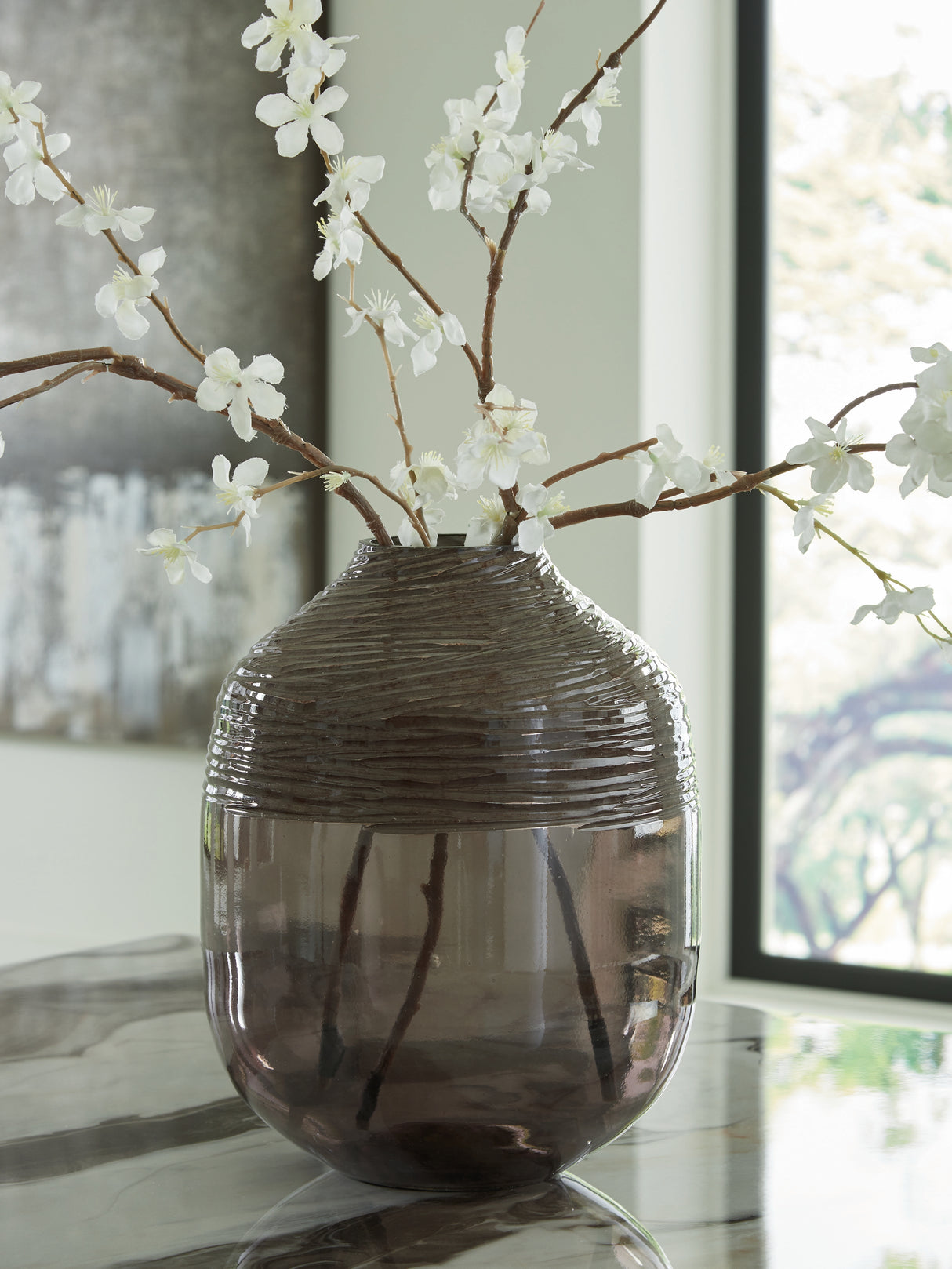Furniture City Houma - Ashley Furniture - Harpwick Vase - Vase / Iridescent Gray - A2000727
