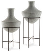 Furniture City Houma - Ashley Furniture - Estonbank Vase Set - Vase Set / Distressed Cream - A2000747A1