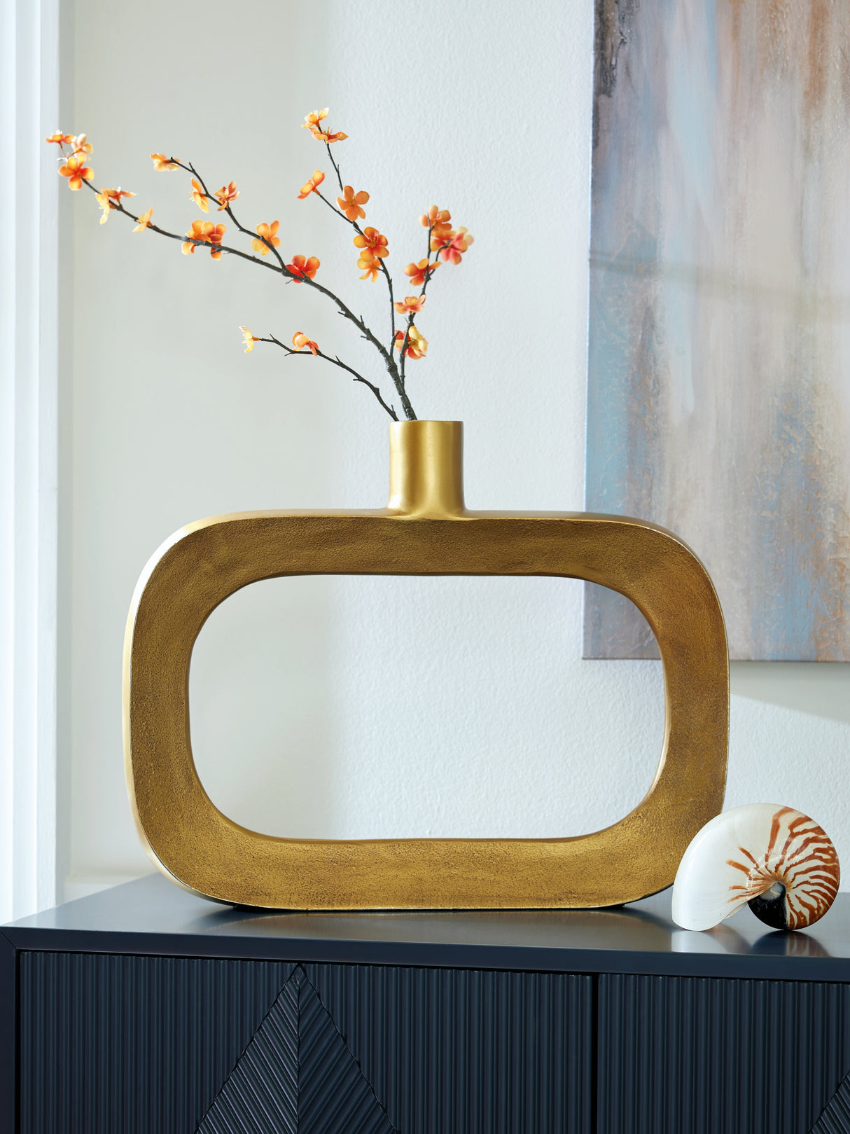 Furniture City Houma - Ashley Furniture - Lawtonville Vase - Vase / Antique Gold Finish - A2000751