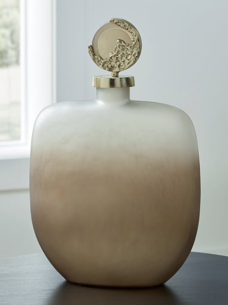 Furniture City Houma - Ashley Furniture - Acario Jar - Jar / Taupe/Gold Finish - A2000782