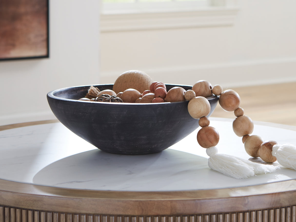 Furniture City Houma - Ashley Furniture - Meadie Bowl - Bowl / Distressed Black - A2000792