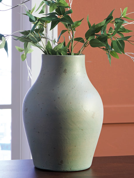 Furniture City Houma - Ashley Furniture - Baychester Vase - Vase / Antique Green - A2000806