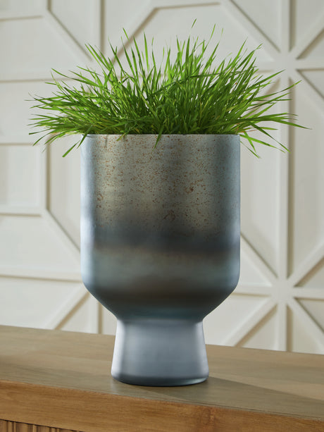 Furniture City Houma - Ashley Furniture - Pennmore Vase - Vase / Antique Blue - A2000813