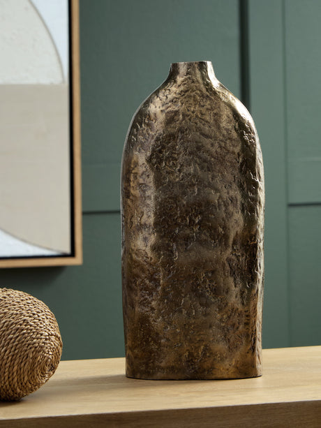 Furniture City Houma - Ashley Furniture - Wallmond Vase - Vase / Antique Brass Finish - A2000822