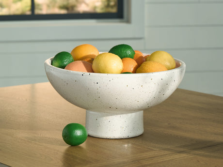 Furniture City Houma - Ashley Furniture - Dallinworth Bowl - Bowl / White/Black - A2000833