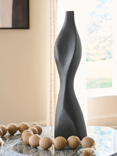 Furniture City Houma - Ashley Furniture - Judsen Vase - Vase / Black - A2000836