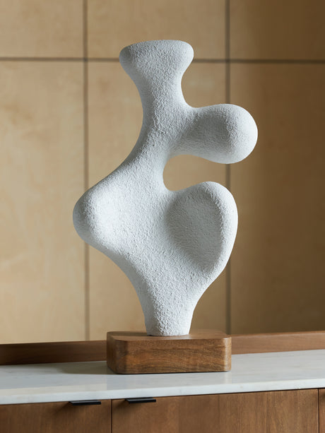 Furniture City Houma - Ashley Furniture - Lavarsen Sculpture - Sculpture / White/Brown - A2000840