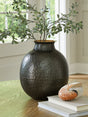 Furniture City Houma - Ashley Furniture - Woody Vase - Vase / Pewter/Gold Finish - A2000844