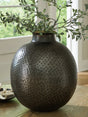 Furniture City Houma - Ashley Furniture - Woody Vase - Vase / Pewter/Gold Finish - A2000845