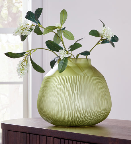 Furniture City Houma - Ashley Furniture - Scottyard Vase - Vase / Olive Green - A2900007