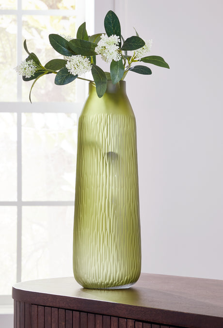 Furniture City Houma - Ashley Furniture - Scottyard Vase - Vase / Olive Green - A2900009