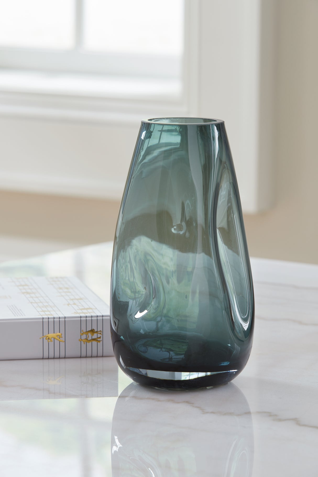 Furniture City Houma - Ashley Furniture - Beamund Vase (Set of 2) - Vase (2/CS) / Teal Blue - A2900010