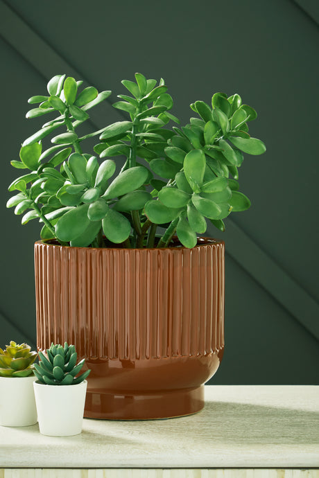 Furniture City Houma - Ashley Furniture - Avalyah Vase (Set of 2) - Vase (2/CS) / Burnt Umber - A2900021