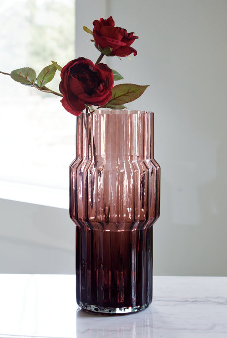 Furniture City Houma - Ashley Furniture - Dorlow Vase (Set of 2) - Vase (2/CS) / Mauve - A2900025