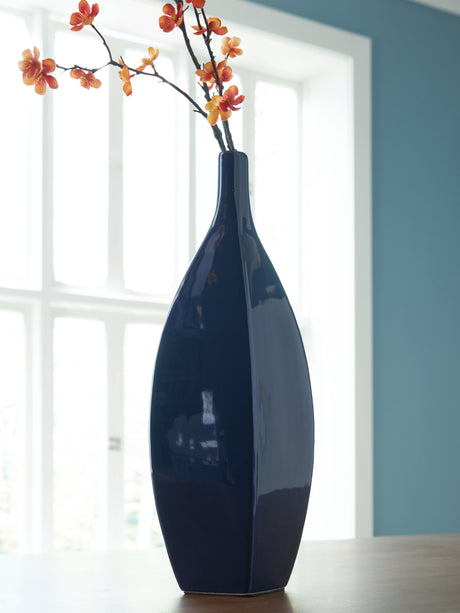 Furniture City Houma - Ashley Furniture - Abtinson Vase - Vase / Navy - A2900033