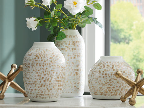Furniture City Houma - Ashley Furniture - Vinburn Accessory Set (Set of 5) - Accessory Set (5/CN) / White/Gold Finish - A2C00213