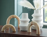 Furniture City Houma - Ashley Furniture - Maddwarth Accessory Set (Set of 5) - Accessory Set (5/CN) / White/Natural Brown - A2C00214
