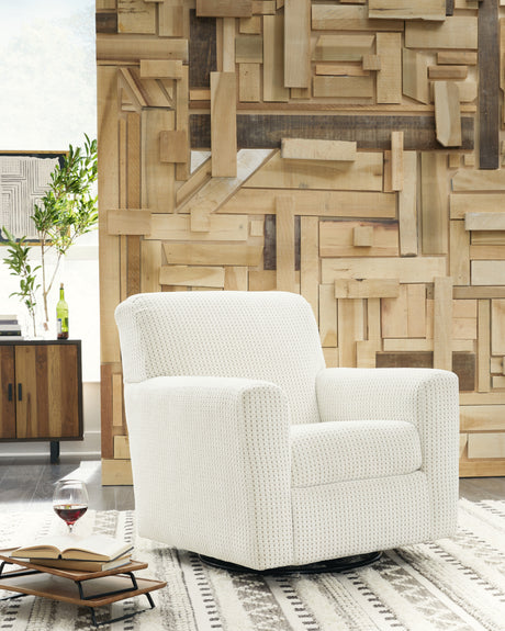 Furniture City Houma - Ashley Furniture - Herstow Swivel Glider Accent Chair - Swivel Glider Accent Chair / Ivory - A3000365