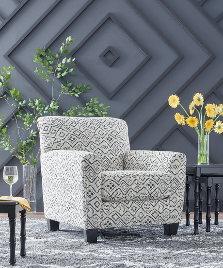 Furniture City Houma - Ashley Furniture - Hayesdale Accent Chair - Accent Chair / Black/Cream - A3000658