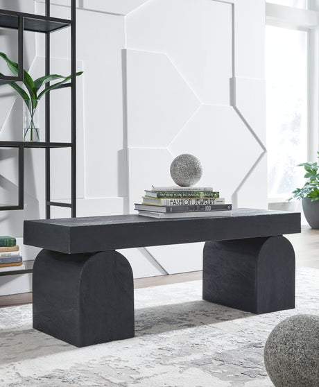 Furniture City Houma - Ashley Furniture - Holgrove Accent Bench - Accent Bench / Black / 50"W x 16"D x 18"H - A3000683
