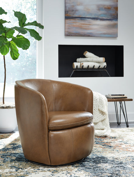 Furniture City Houma - Ashley Furniture - Kierreys Swivel Accent Chair - Swivel Accent Chair / Bone - A3000703