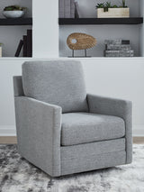 Furniture City Houma - Ashley Furniture - Freybourne Next-Gen Nuvella Swivel Accent Chair - Swivel Accent Chair / Pewter - A3000737