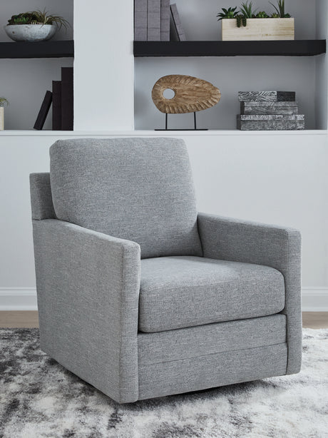 Furniture City Houma - Ashley Furniture - Freybourne Next-Gen Nuvella Swivel Accent Chair - Swivel Accent Chair / Pewter - A3000737