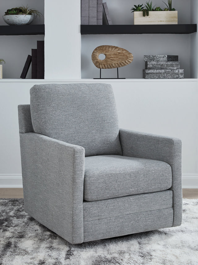 Furniture City Houma - Ashley Furniture - Freybourne Next-Gen Nuvella Swivel Accent Chair - Swivel Accent Chair / Pewter - A3000737