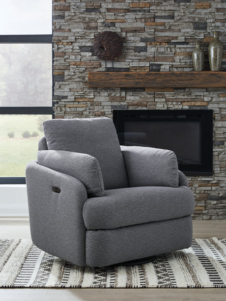Furniture City Houma - Ashley Furniture - Alainmont Next-Gen Nuvella Swivel Power Recliner - Swivel Power Recliner / Stone - A3000739