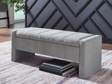 Furniture City Houma - Ashley Furniture - Akselman Storage Bench - Storage Bench / Gray / 50"W x 19"D x 19"H - A3000744