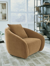 Furniture City Houma - Ashley Furniture - Yahya Swivel Accent Chair - Swivel Accent Chair / Camel - A3000781
