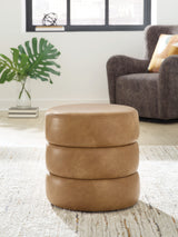 Furniture City Houma - Ashley Furniture - Ummi Swivel Accent Ottoman - Swivel Accent Ottoman / Caramel - A3000791