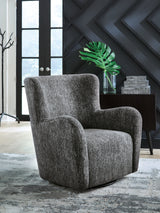 Furniture City Houma - Ashley Furniture - Rowenburg Swivel Glider Accent Chair - Swivel Glider Accent Chair / Heather Charcoal - A3000796