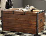 Furniture City Houma - Ashley Furniture - Kettleby Storage Trunk - Storage Trunk / Brown - A4000096