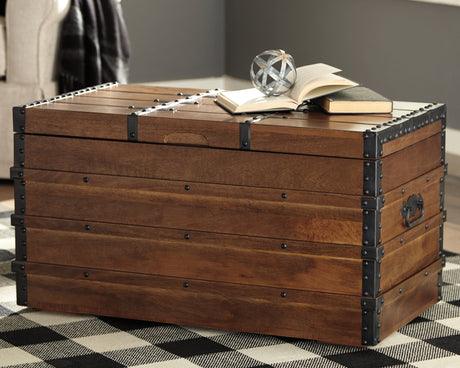 Furniture City Houma - Ashley Furniture - Kettleby Storage Trunk - Storage Trunk / Brown - A4000096